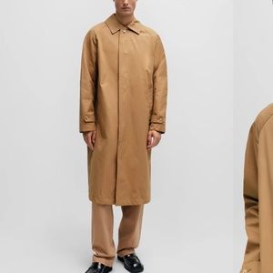 NWOT BOSS C Cam MAC 241 RELAXED-FIT COAT IN COTTON WITH CONCEALED CLOSURE